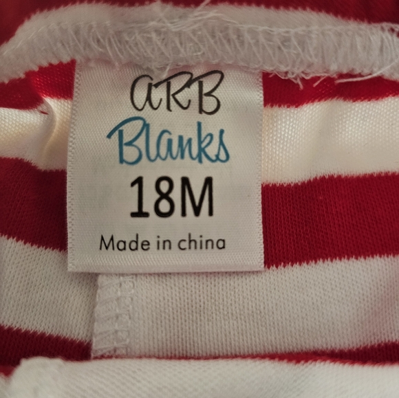 NWOT ARB BLANKS Lot of 2 Toddler Ruffle Leg Striped Shorts - Picture 4 of 5